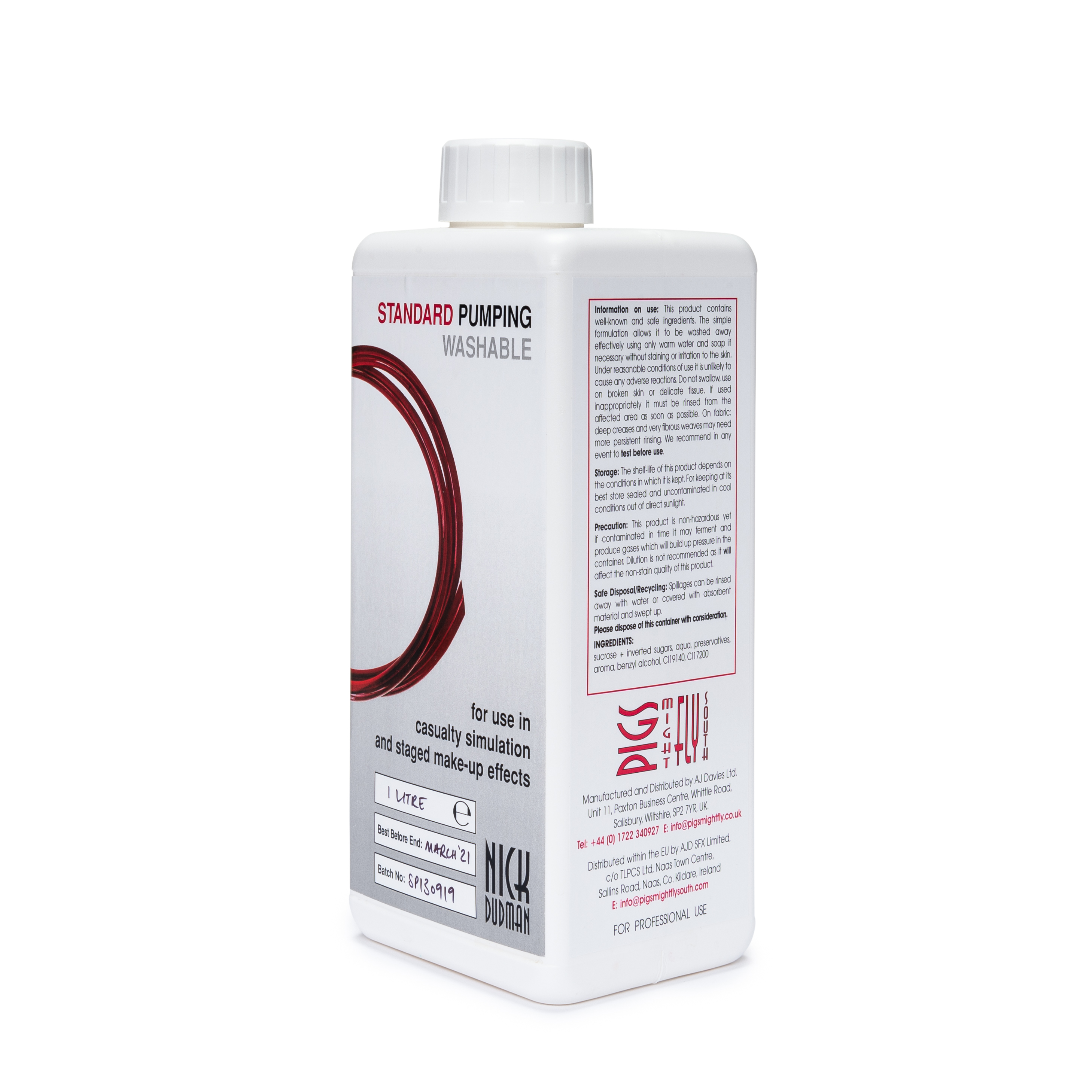 Artificial Blood PMFS Standard Pumping blood, 1 litre Pigs Might